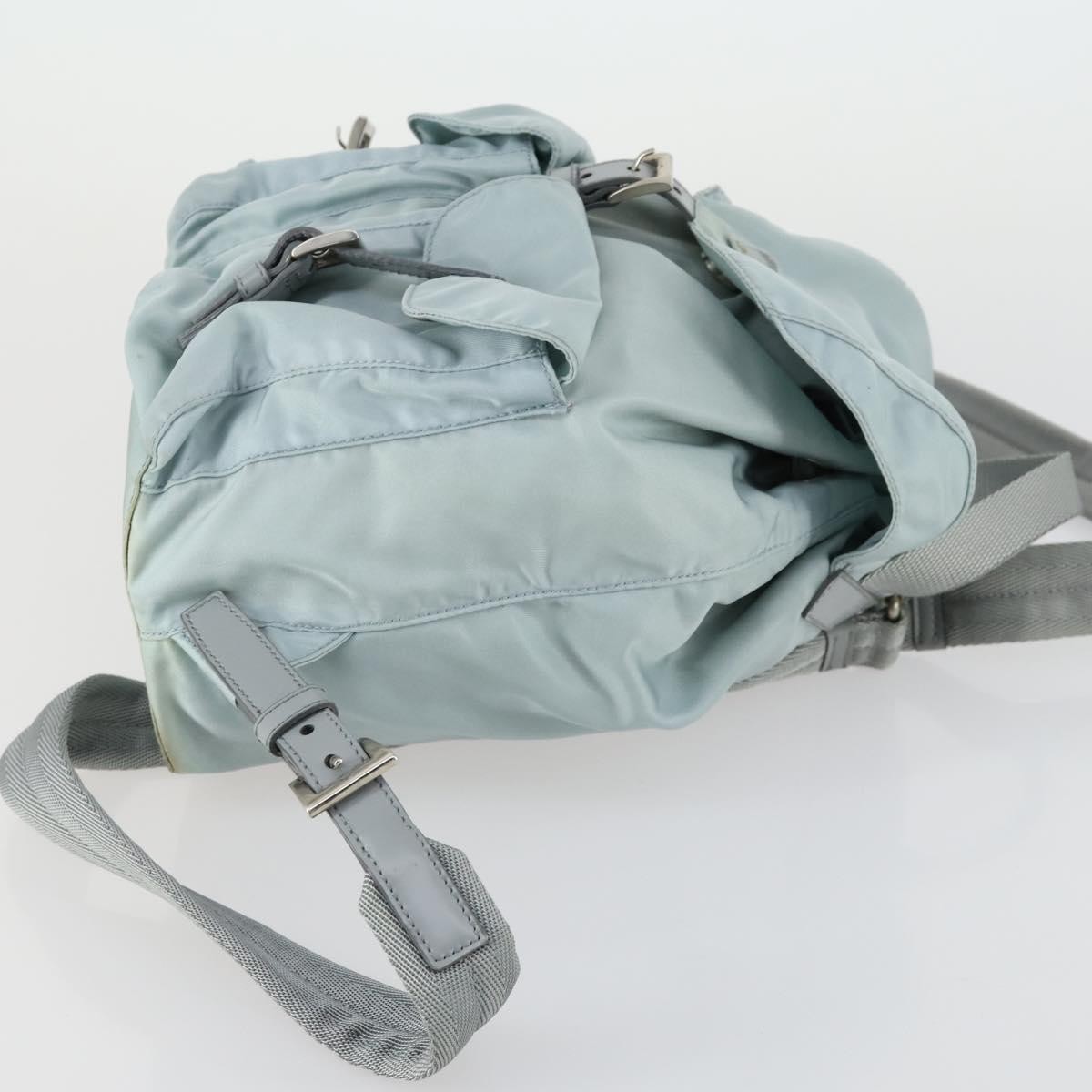Prada Vela Double Front Pocket Backpack Blue Fair condition - Inside View