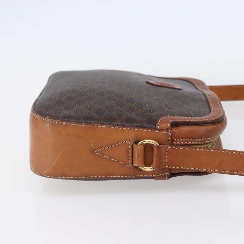 Celine Vintage Macadam Shoulder Bag Brown Canvas Good condition - Inside View