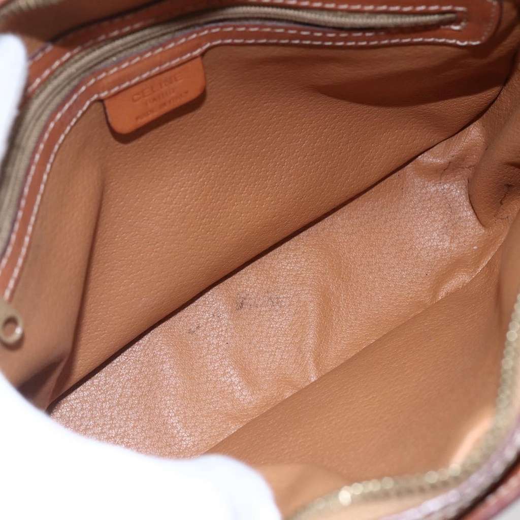 Celine Vintage Macadam Shoulder Bag Brown Canvas Good condition - Box View