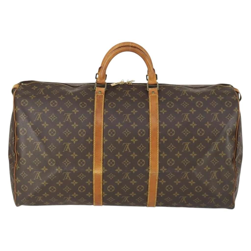 Louis Vuitton Keepall Bag Brown Canvas Fair condition - Back View