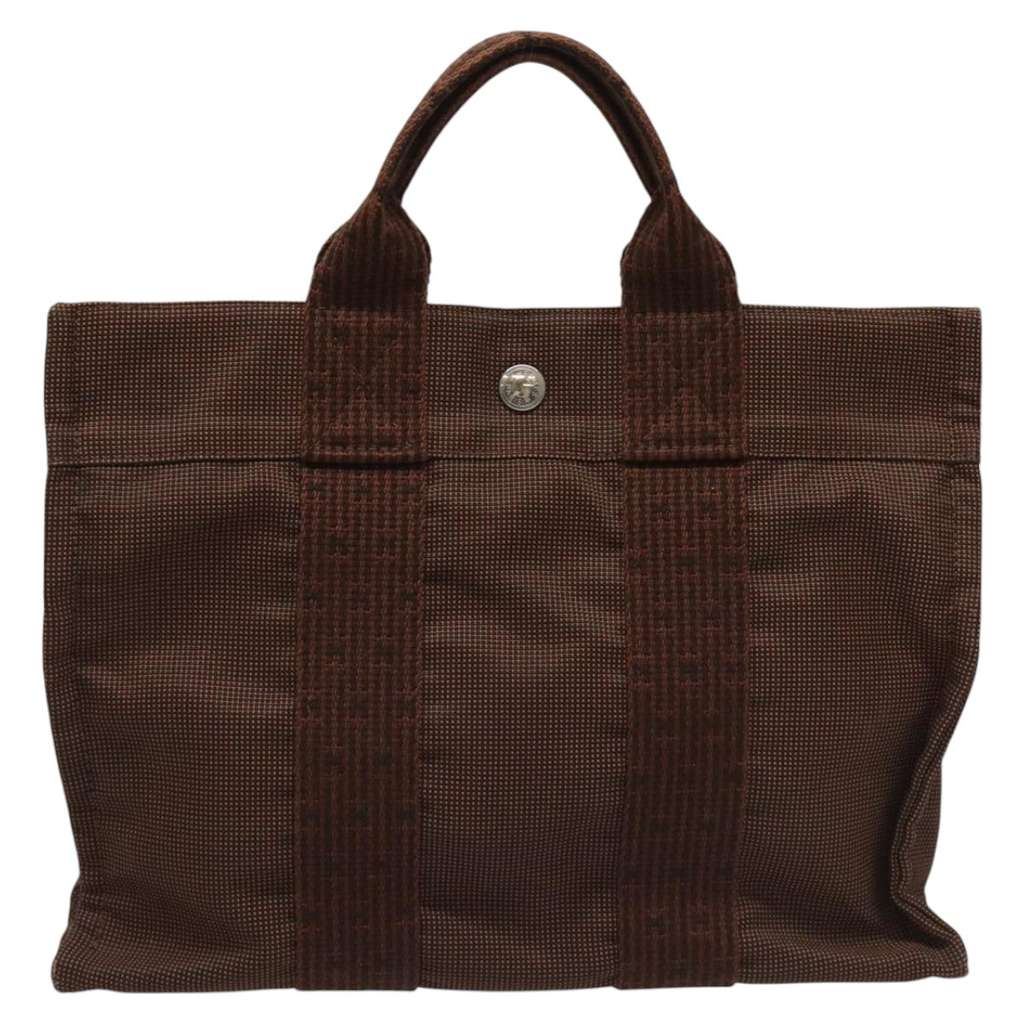 Hermès Fourre-tout Herline Brown Canvas Good condition - Back View