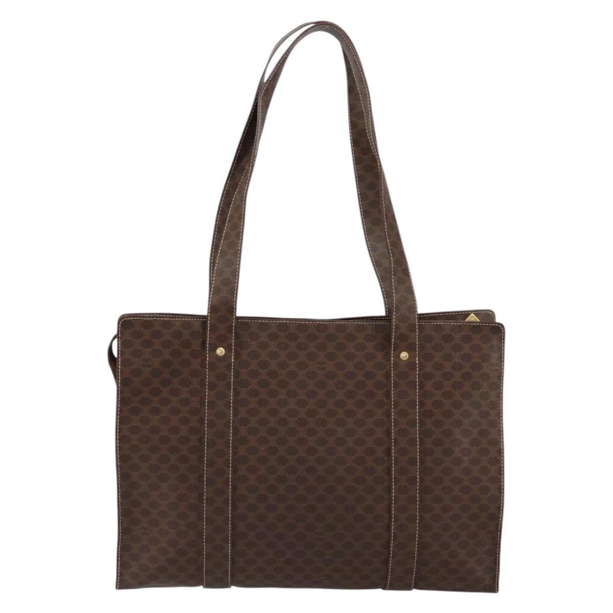 Celine Vintage Macadam Tote bag Brown Canvas Good condition - Back View