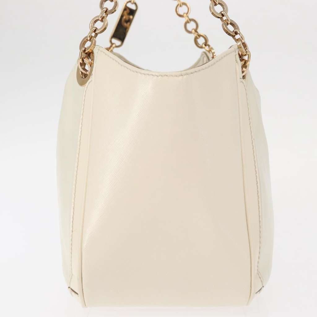 Salvatore Ferragamo Betulla Chain Tote White Leather Good condition - Inside View