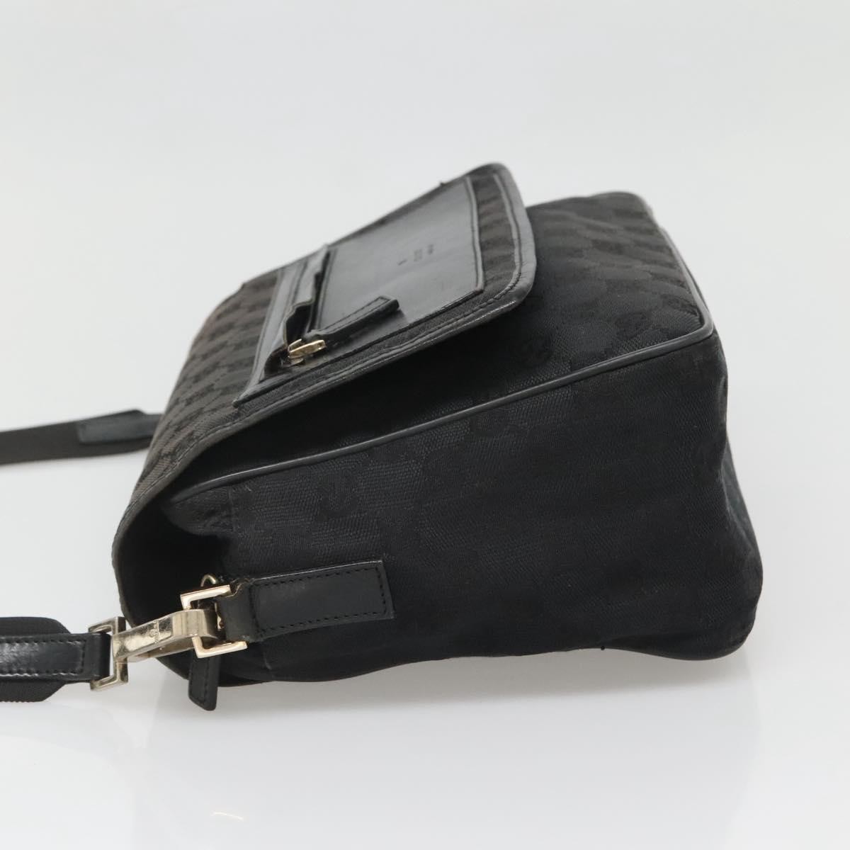 Gucci Flap Messenger Bag Black Canvas Good condition - Inside View
