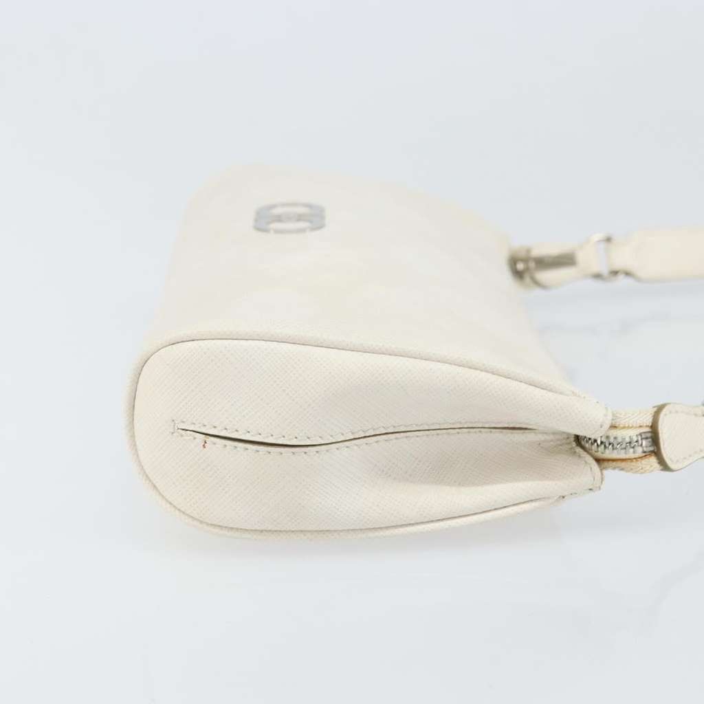Salvatore Ferragamo Gancini Shoulder Bag White Leather Good condition - Inside View