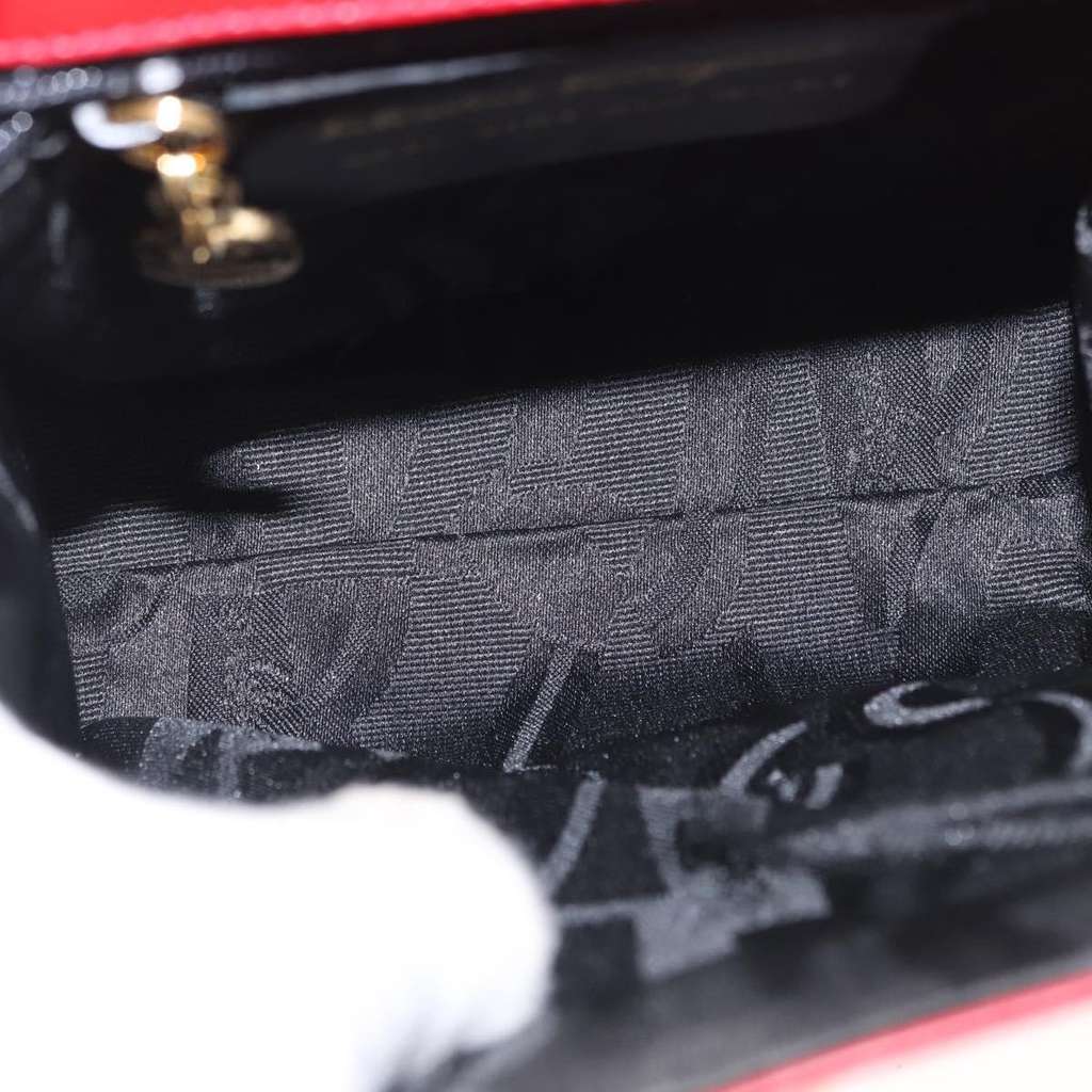 Salvatore Ferragamo Vala Handbag Red Leather Good condition - Box View