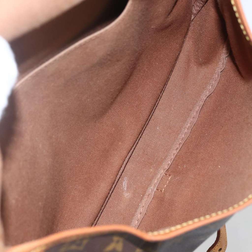 Louis Vuitton Saumur Handbag Brown Canvas Fair condition - Box View