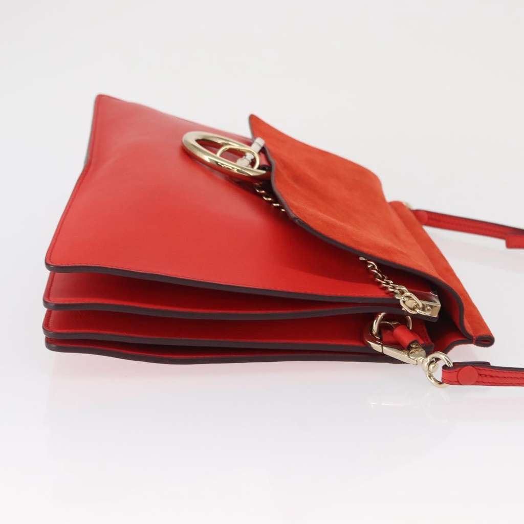 Chloe Faye Shoulder Bag Red Suede Good condition - Inside View