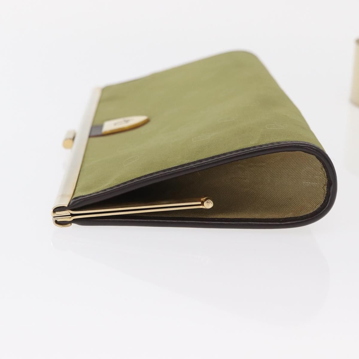 Christian Dior Trotter pouch Green Canvas Fair condition - Model View