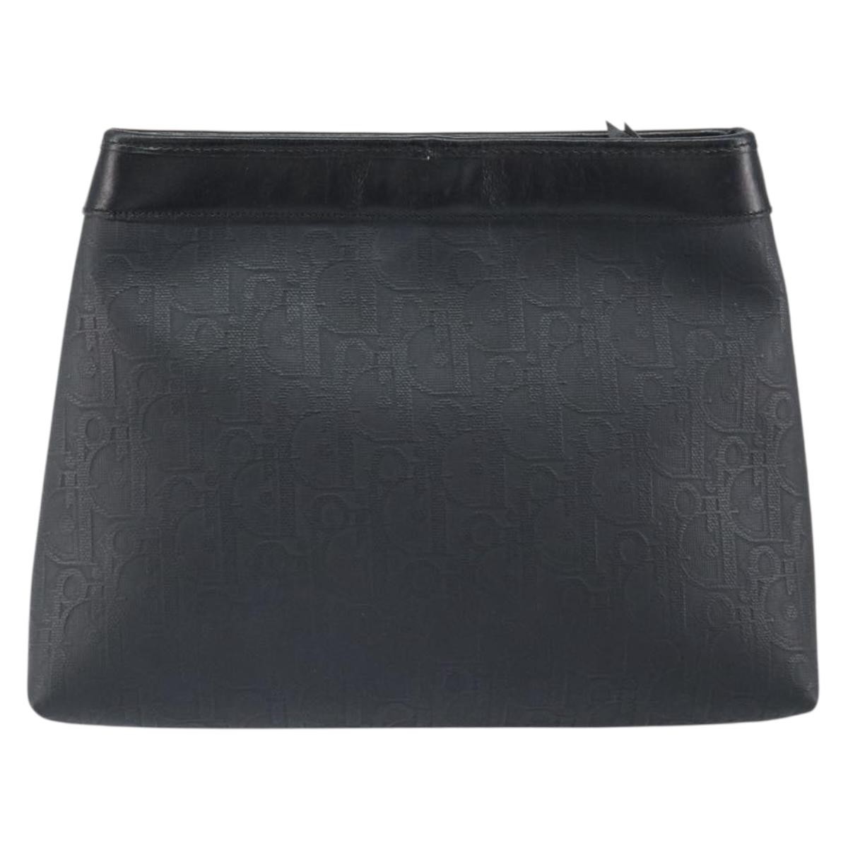 Christian Dior Trotter pouch Black Canvas Good condition - Back View