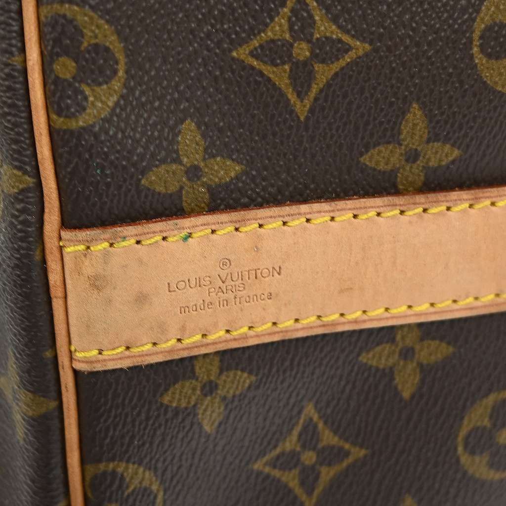 Louis Vuitton Keepall Bandouliere Bag Brown Canvas Fair condition - Box View