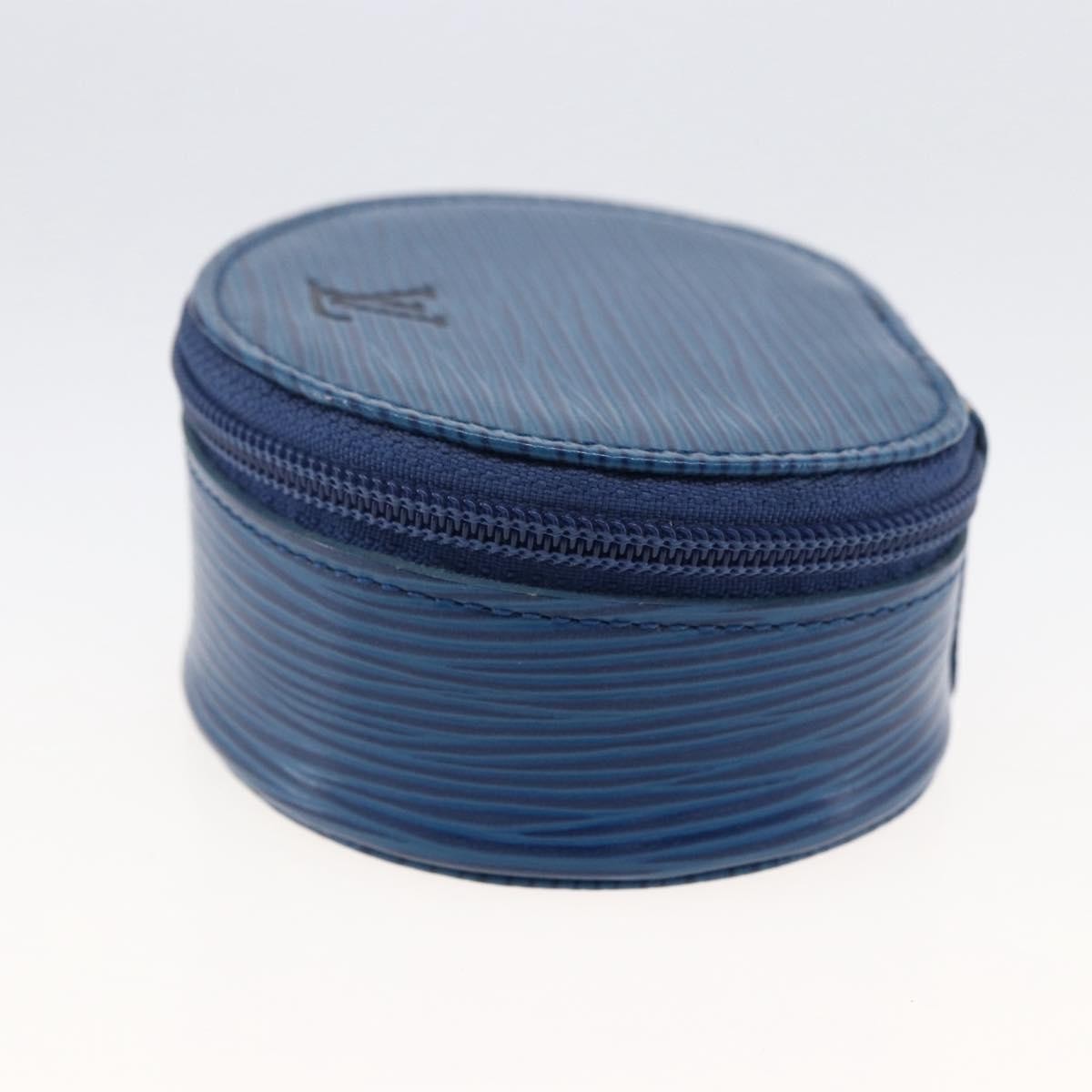 Louis Vuitton Ecrin Bijoux Jewelry Case Blue Leather Good condition - Model View
