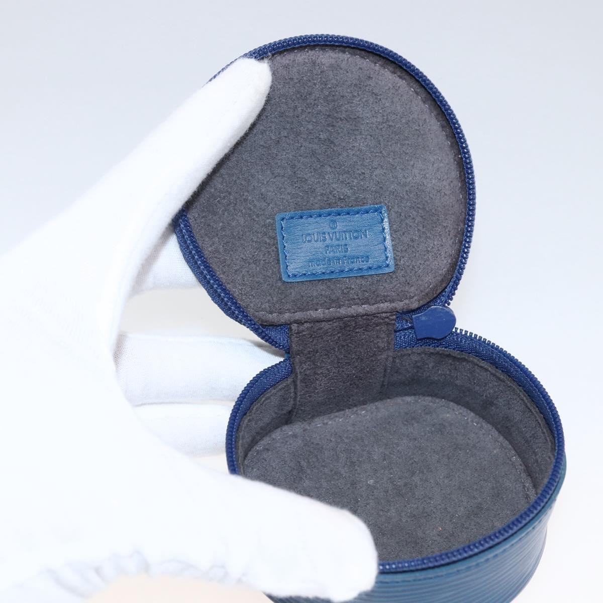 Louis Vuitton Ecrin Bijoux Jewelry Case Blue Leather Good condition - Box View
