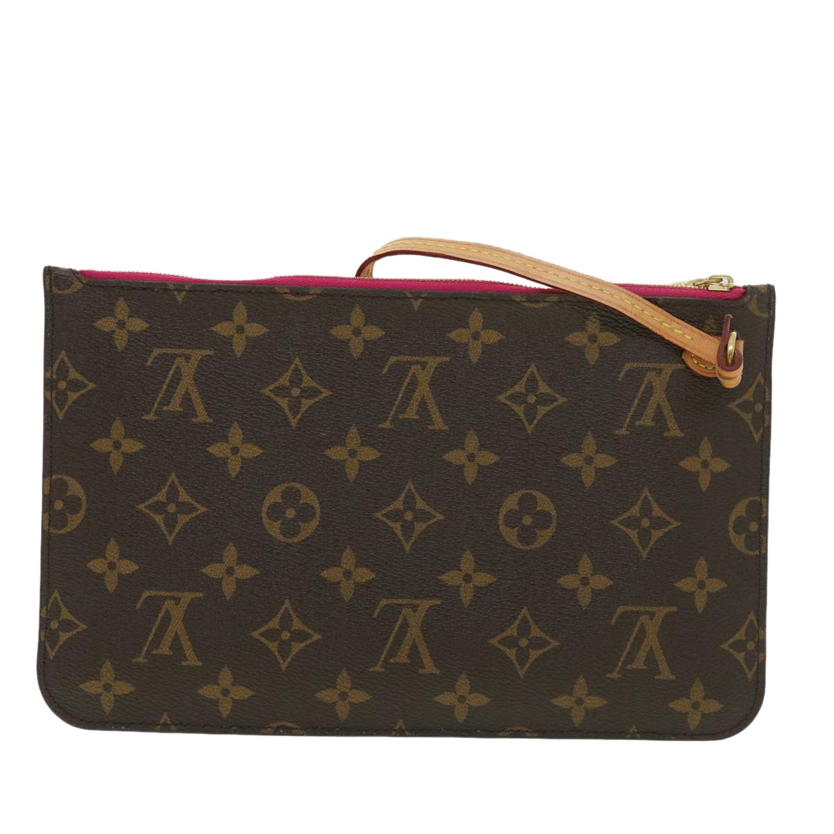 Louis Vuitton Neverfull Pochette Brown Canvas Good condition - Back View