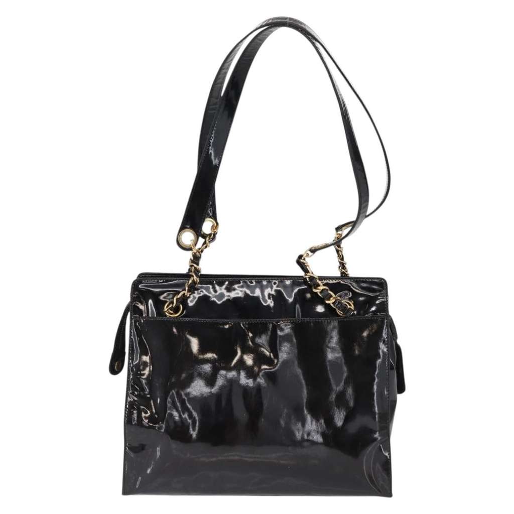 Chanel Vintage Timeless Chain Shoulder Bag Black Fair condition - Back View