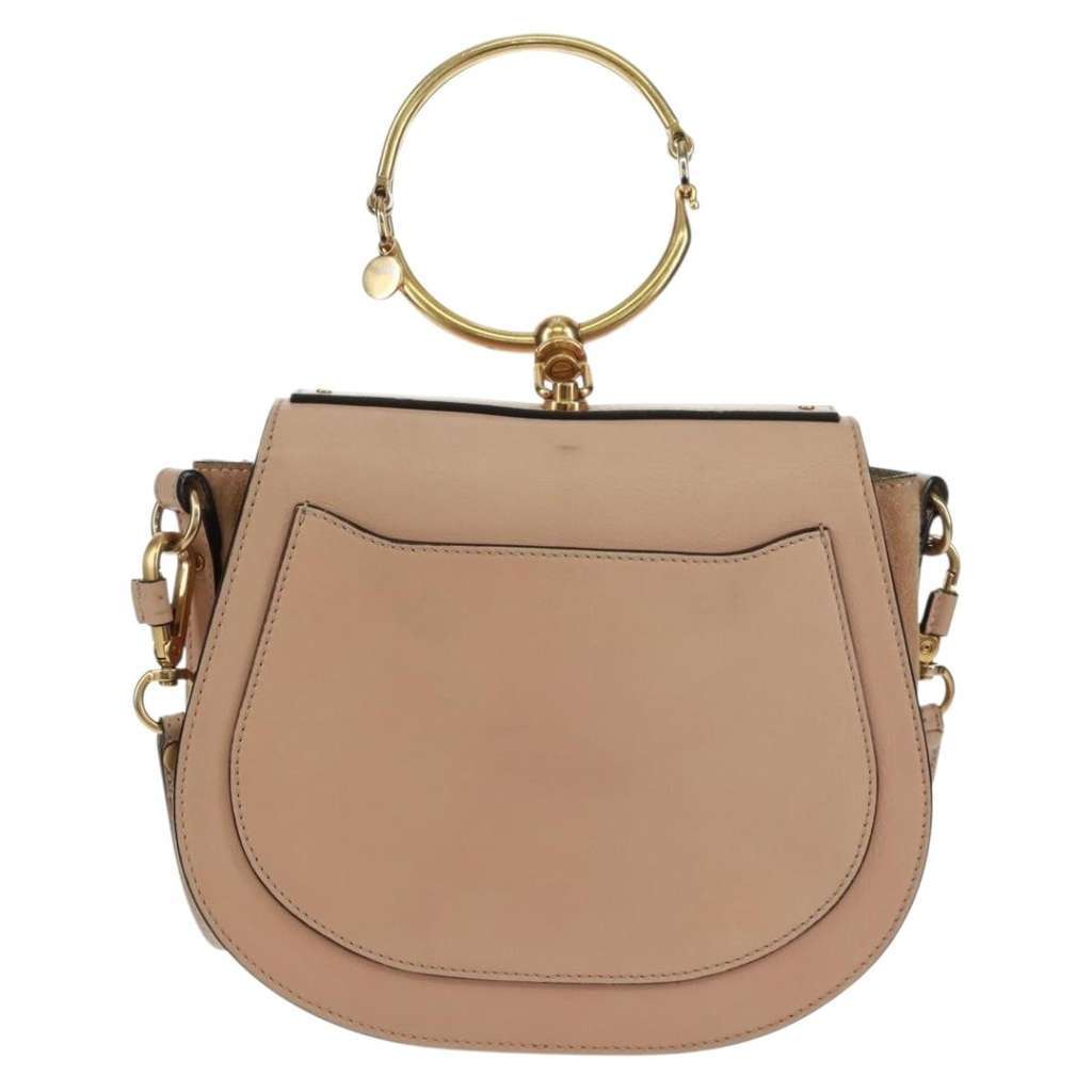 Chloe Nile Crossbody Bag Pink Leather Good condition - Back View