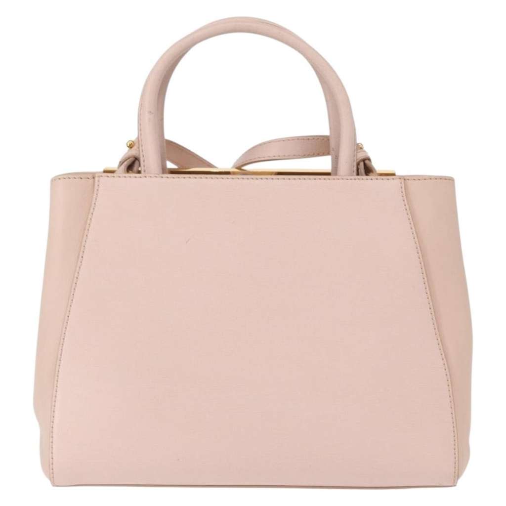 Fendi 2Jours Bag Beige Leather Fair condition - Back View