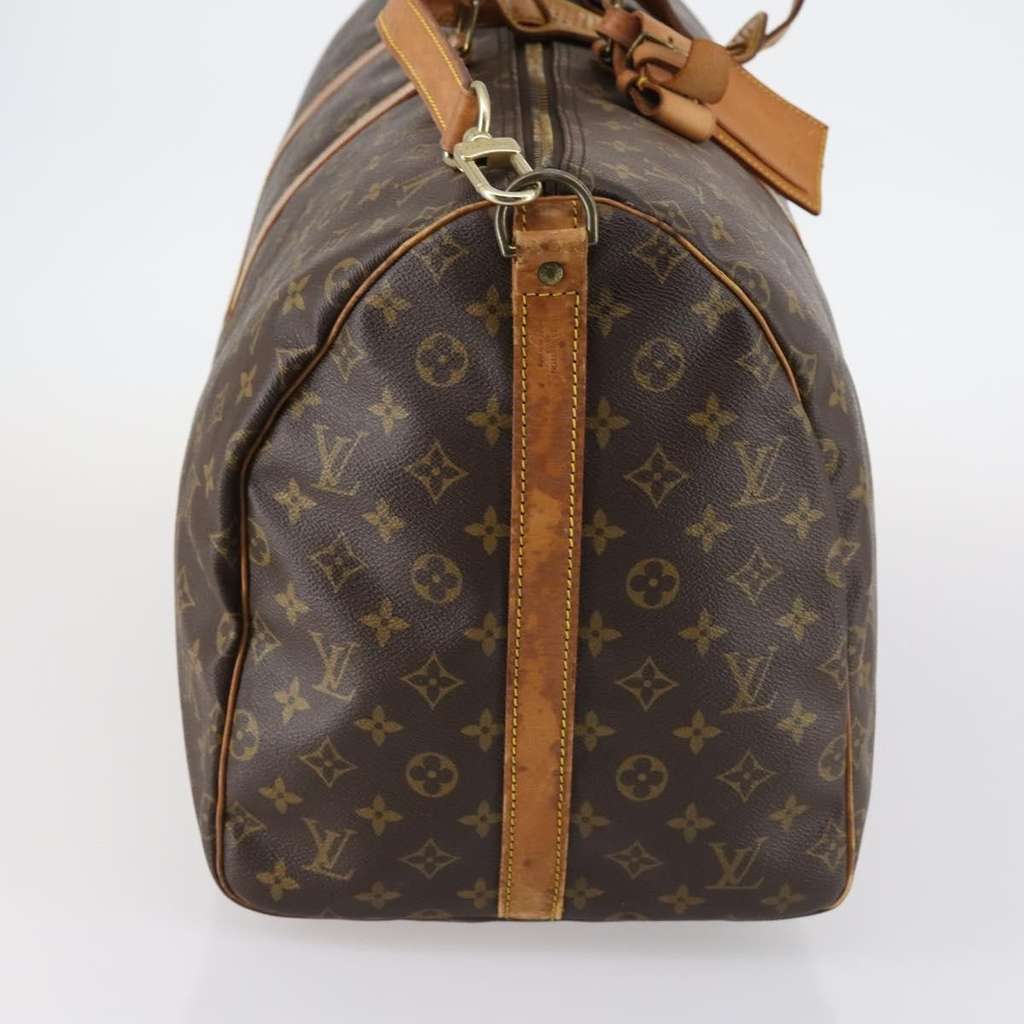 Louis Vuitton Keepall Bandouliere Bag Brown Canvas Fair condition - Model View