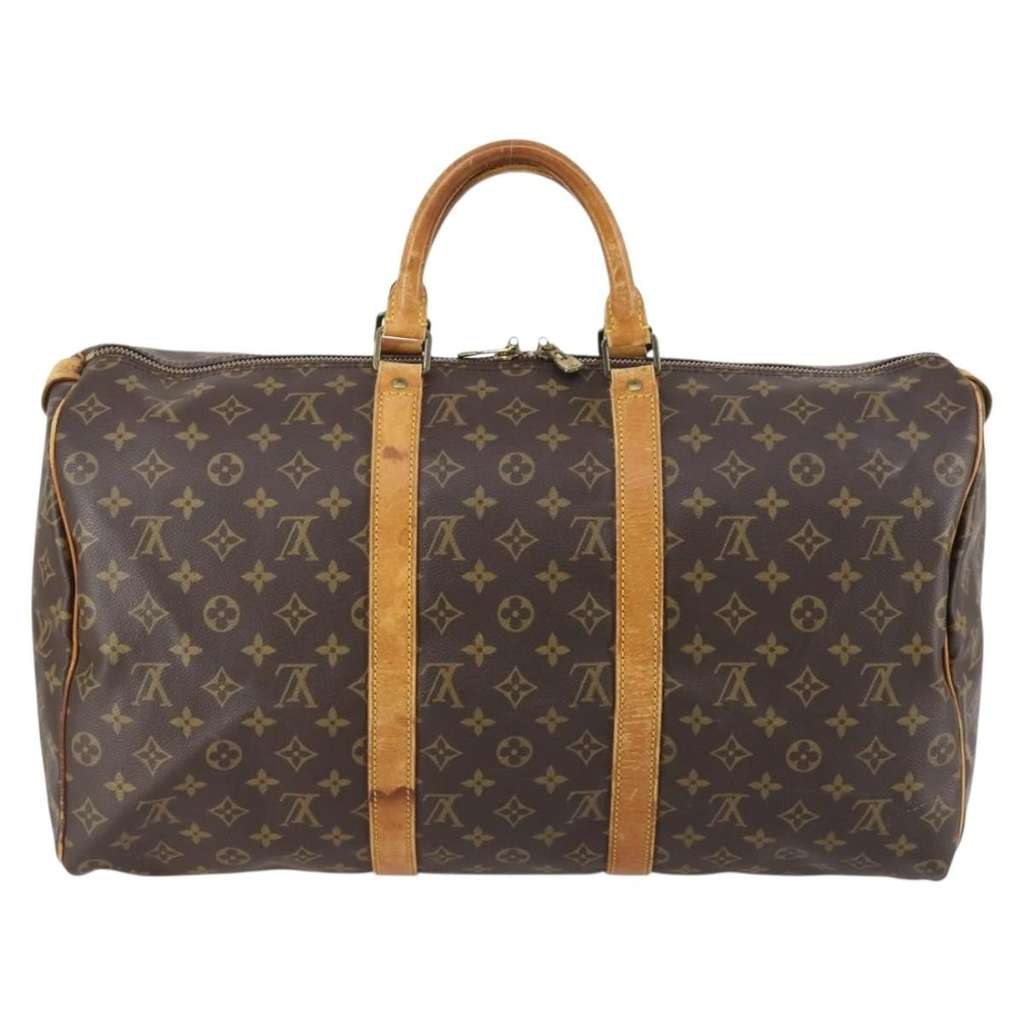 Louis Vuitton Keepall Bag Brown Canvas Fair condition - Back View