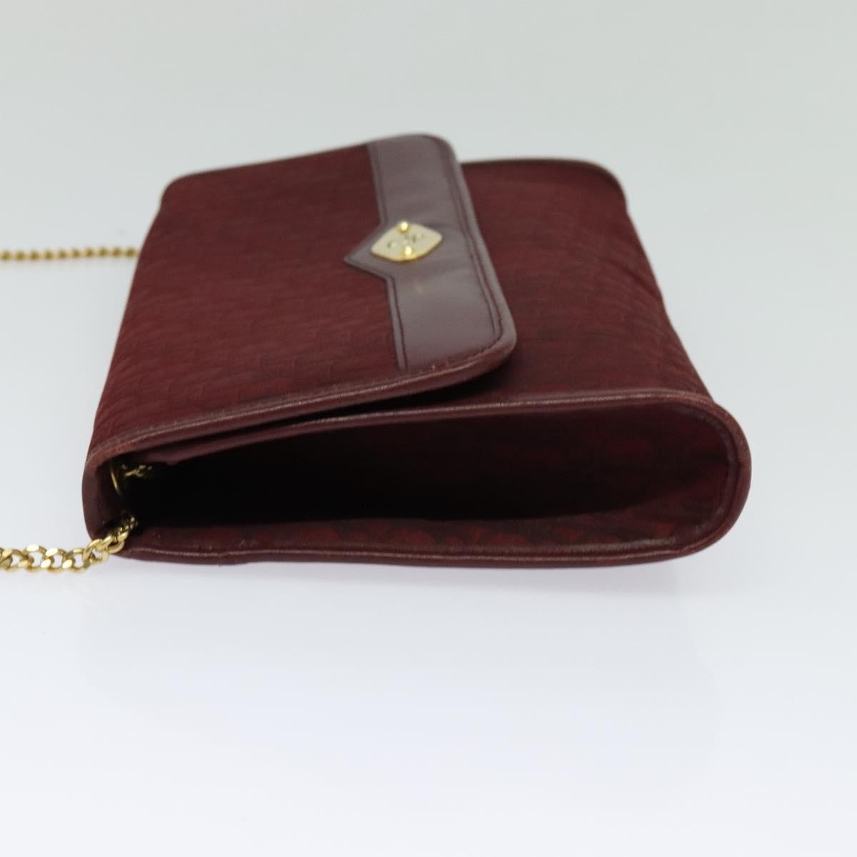 Christian Dior Vintage Trotteur Chain shoulder bag Red Canvas Good condition - Inside View