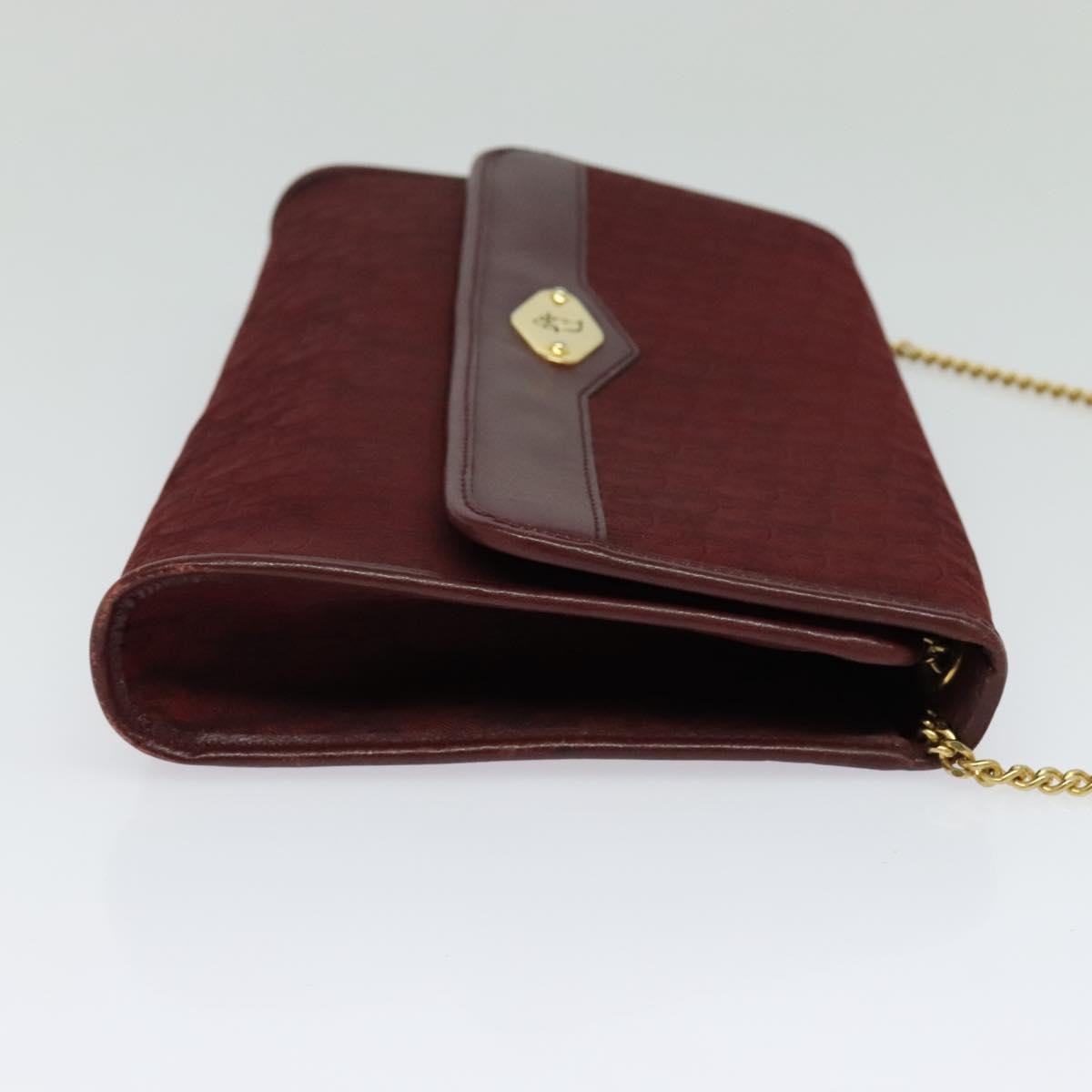 Christian Dior Vintage Trotteur Chain shoulder bag Red Canvas Good condition - Model View