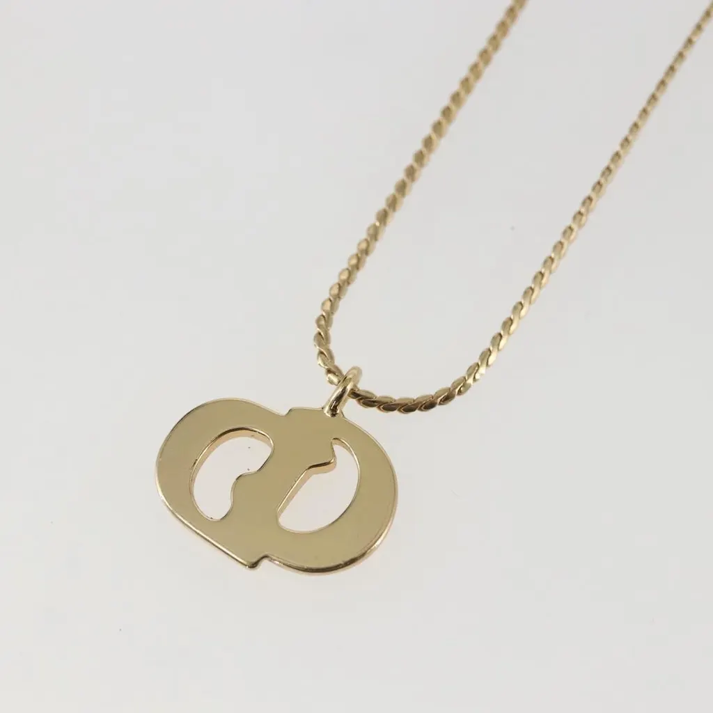 Dior CD Pendant Necklace Gold Metal Good - Inside View