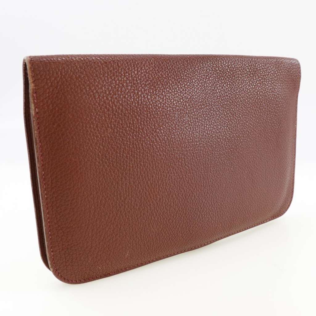 Hermès Dogon Duo Combined Wallet Burgundy Leather Good condition - Inside View