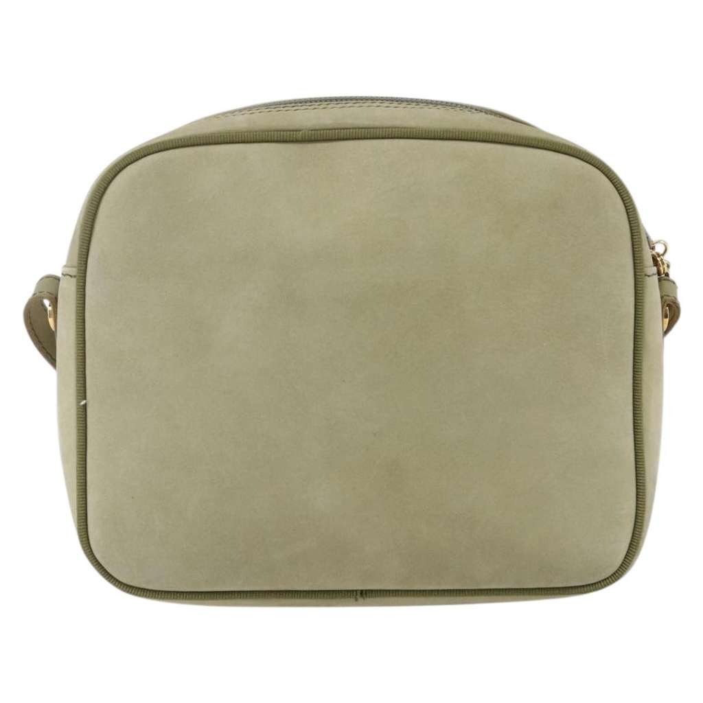 Salvatore Ferragamo Vala Shoulder Bag Green Suede Good condition - Back View