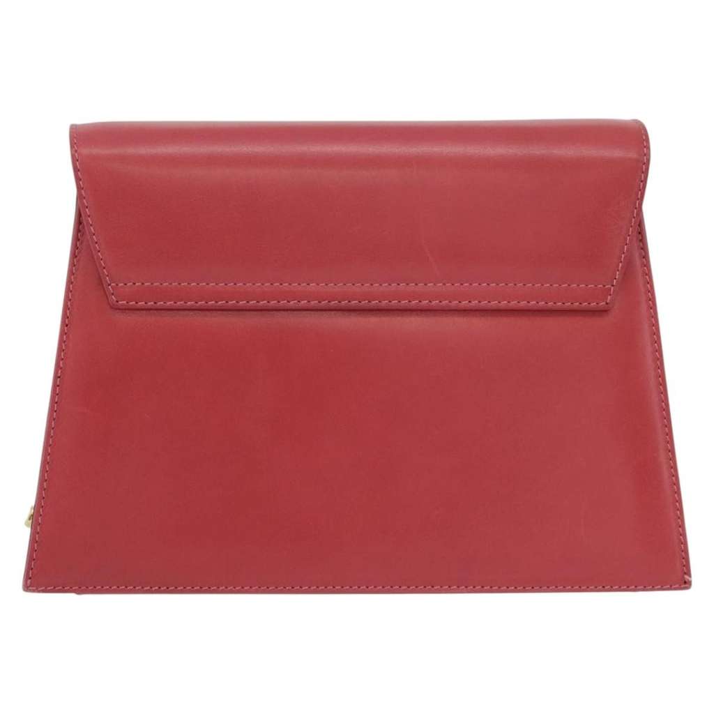 Salvatore Ferragamo Vintage Chain Shoulder Bag Pink Leather Good condition - Back View