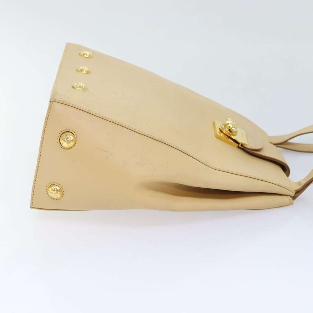 Salvatore Ferragamo Vintage Shoulder Bag Beige Leather Good condition - Inside View