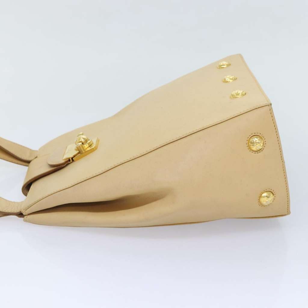 Salvatore Ferragamo Vintage Shoulder Bag Beige Leather Good condition - Model View