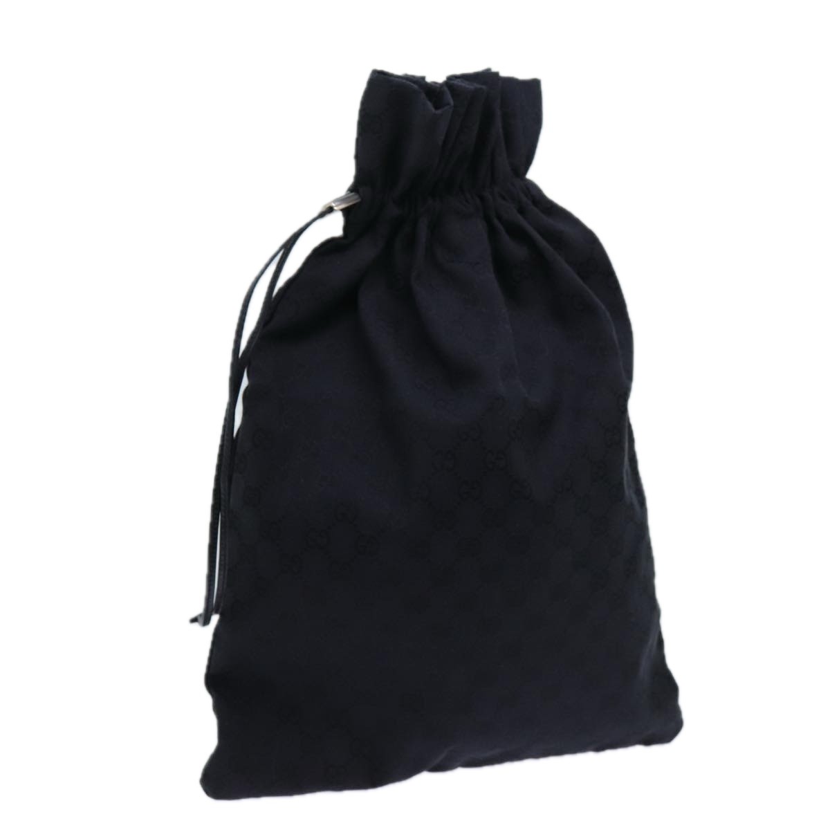 Gucci Vintage Web Drawstring Bucket Bag Black Canvas Good condition - Back View