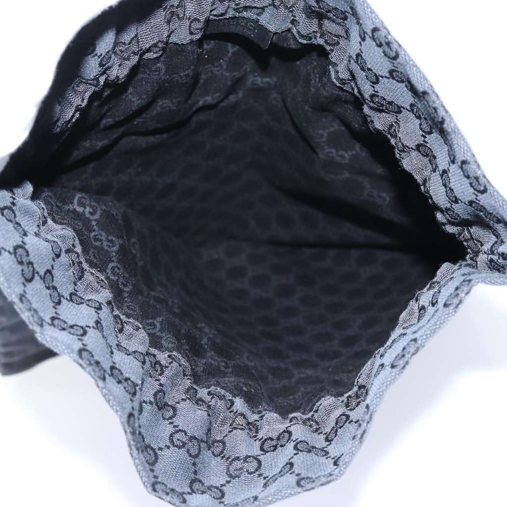 Gucci Vintage Web Drawstring Bucket Bag Black Canvas Good condition - Box View