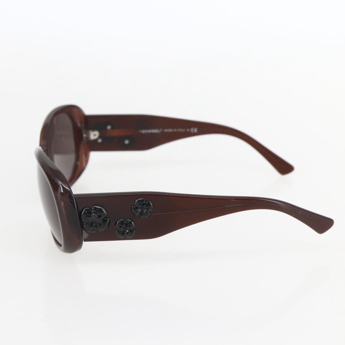 Chanel Camélia sunglasses Brown Plastic Good condition - Inside View