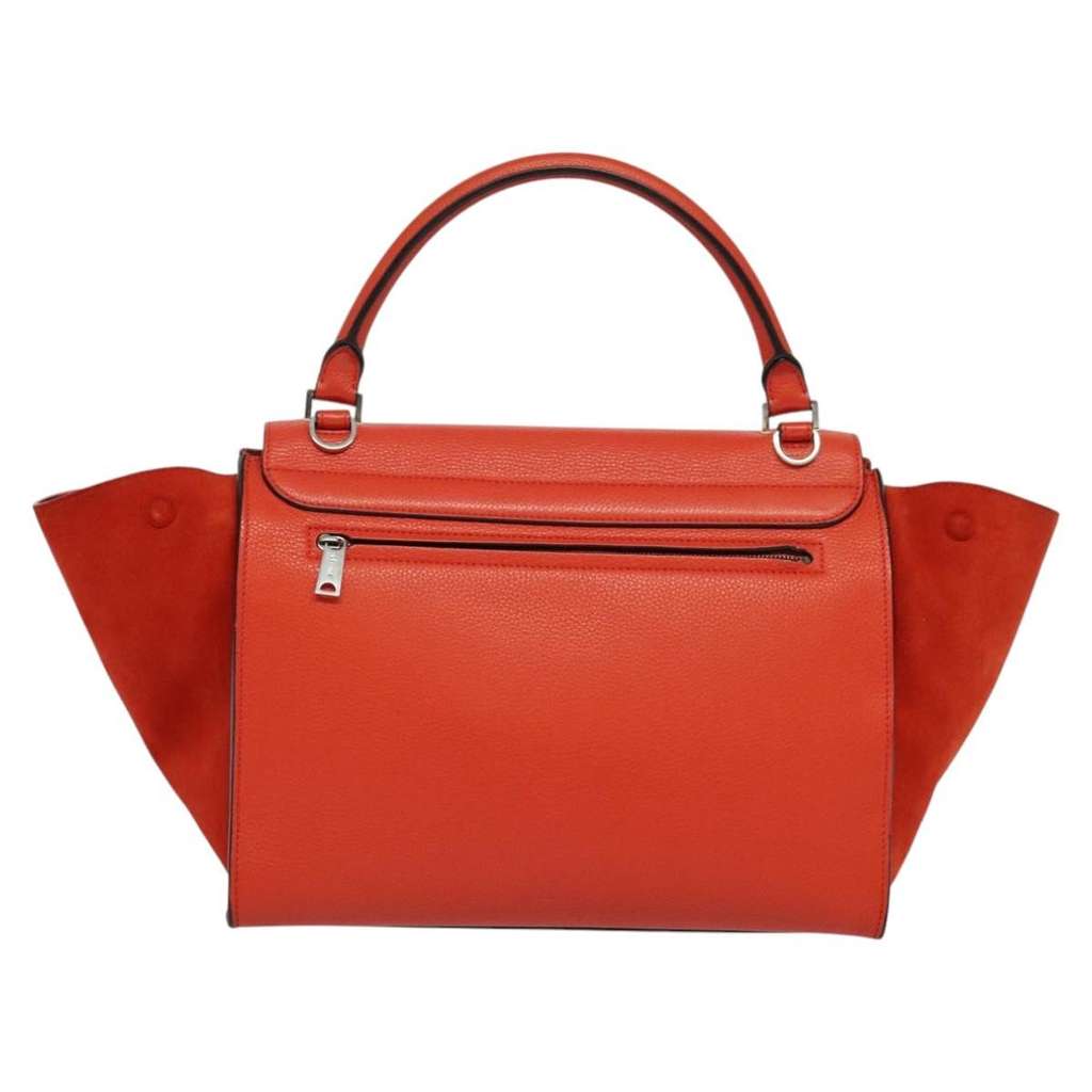 Celine Trapeze Bag Red Leather Good condition - Back View