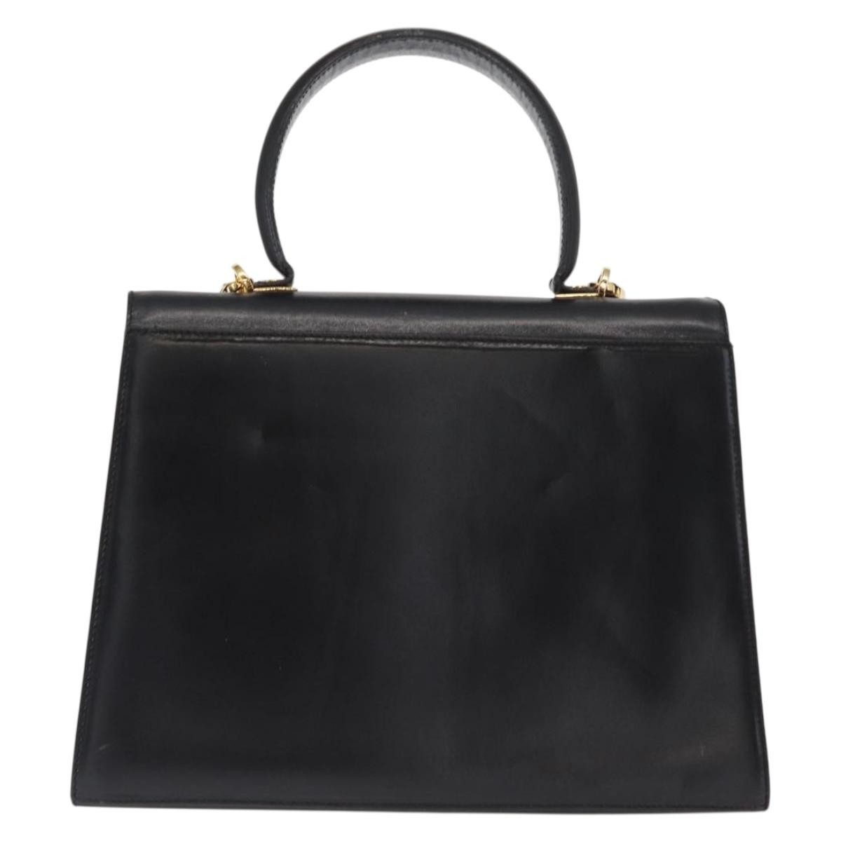 Salvatore Ferragamo Convertible Top Handle Bag Black Leather Good condition - Back View