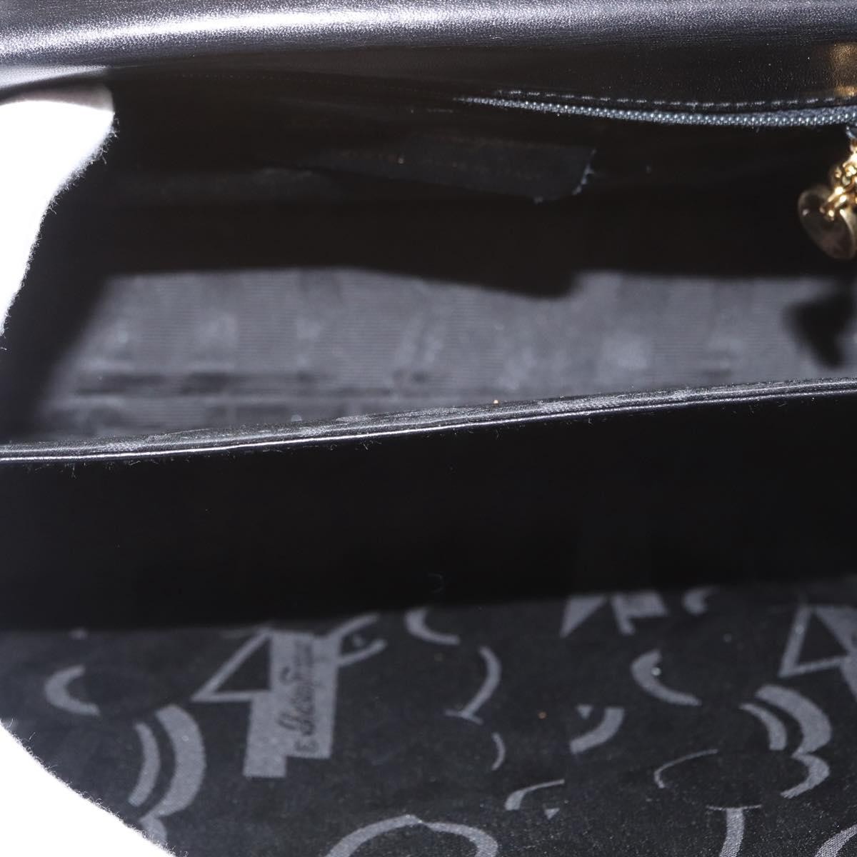 Salvatore Ferragamo Convertible Top Handle Bag Black Leather Good condition - Box View