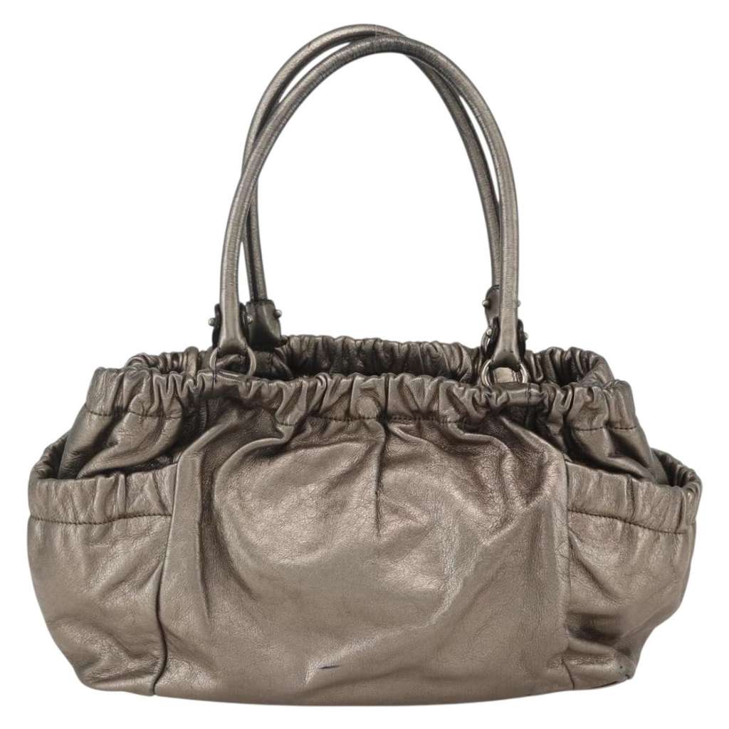 Salvatore Ferragamo Vala Handbag Gold Leather Good condition - Back View