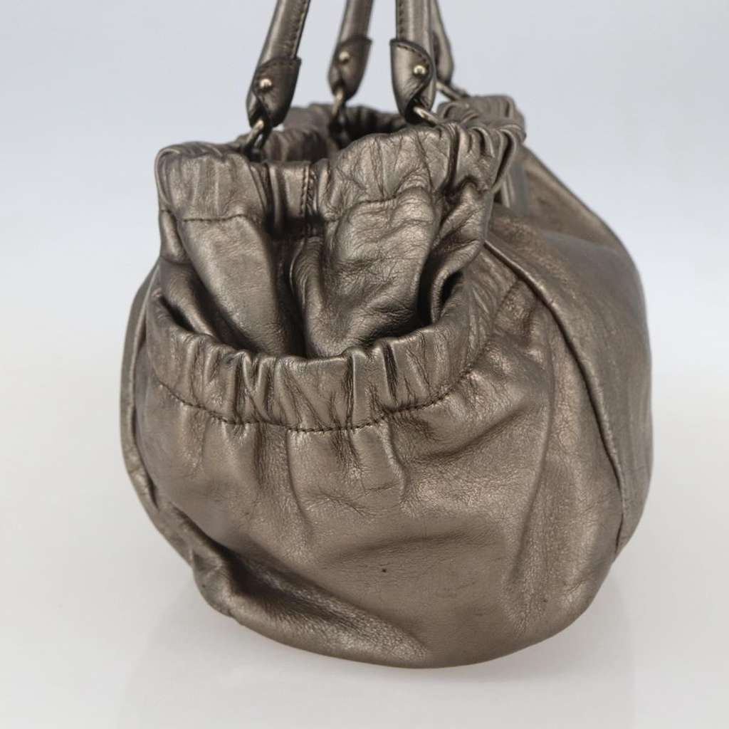 Salvatore Ferragamo Vala Handbag Gold Leather Good condition - Inside View