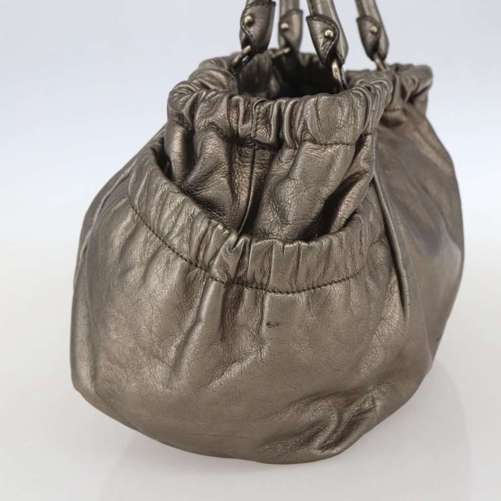 Salvatore Ferragamo Vala Handbag Gold Leather Good condition - Model View