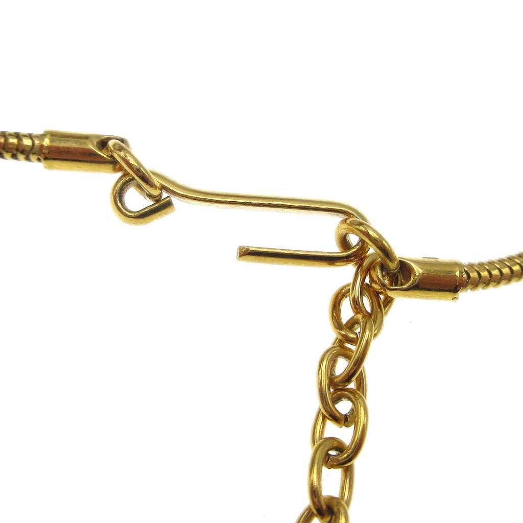 Chanel Vintage CC Clover Pendant Necklace Gold Good condition - Box View