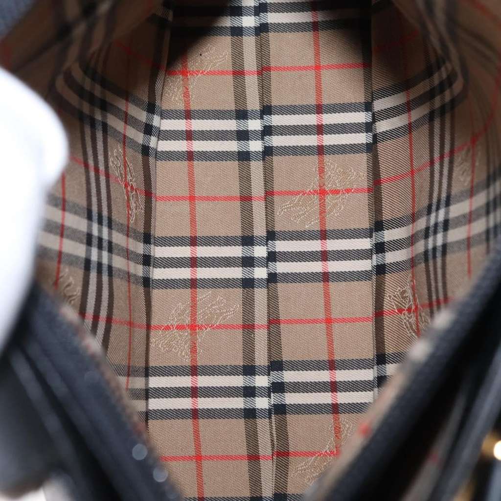 Burberry Vintage Handbag Black Leather Good condition - Box View