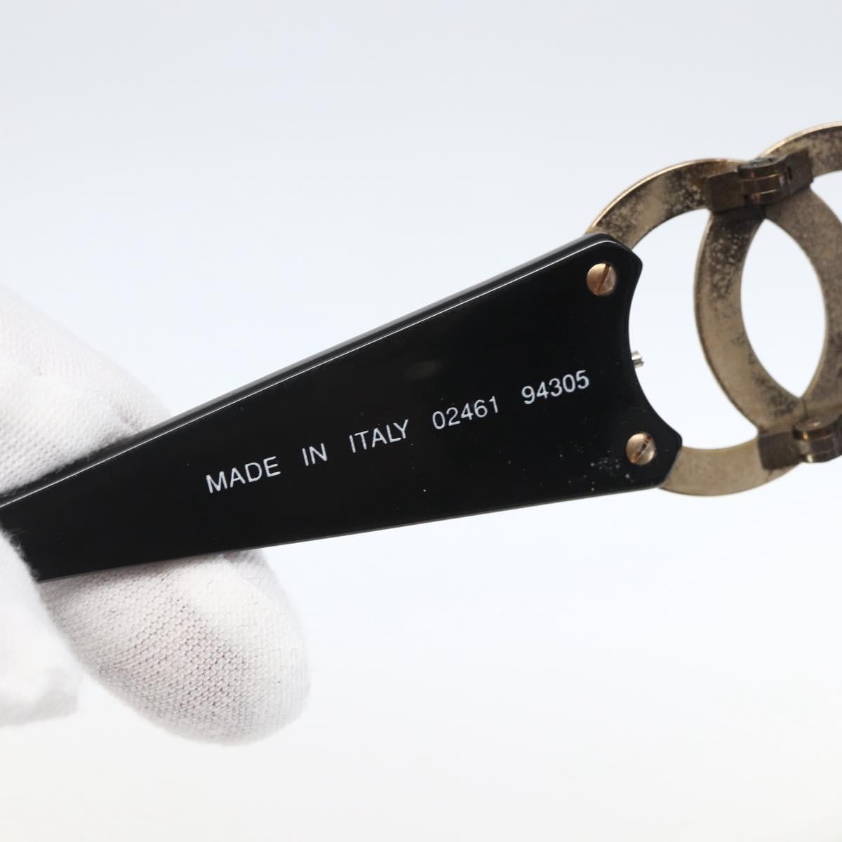 Chanel Logo CC Sunglasses Black Plastic Good condition - Box View