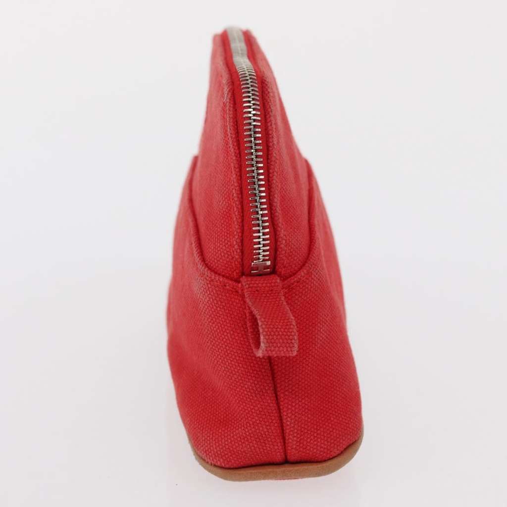 Hermès Bolide Travel Pouch Red Canvas Good condition - Inside View
