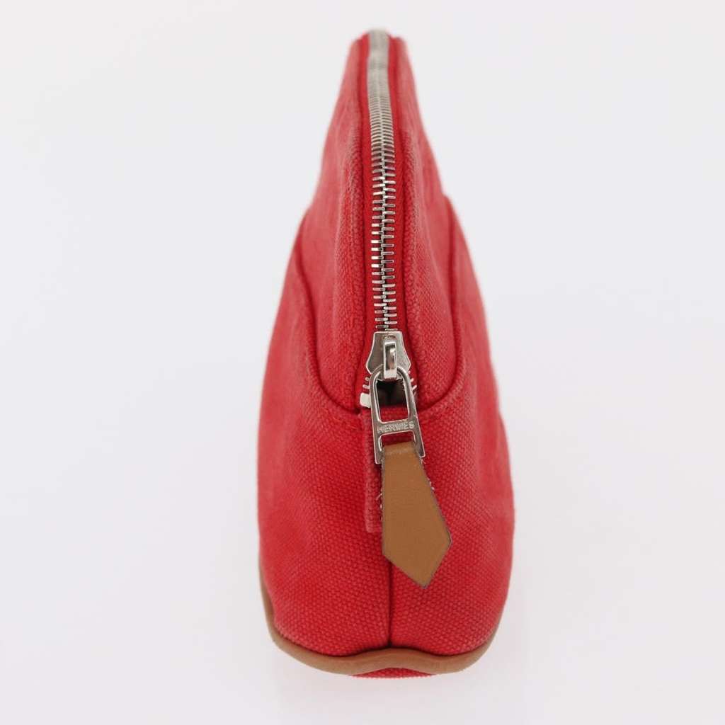 Hermès Bolide Travel Pouch Red Canvas Good condition - Model View