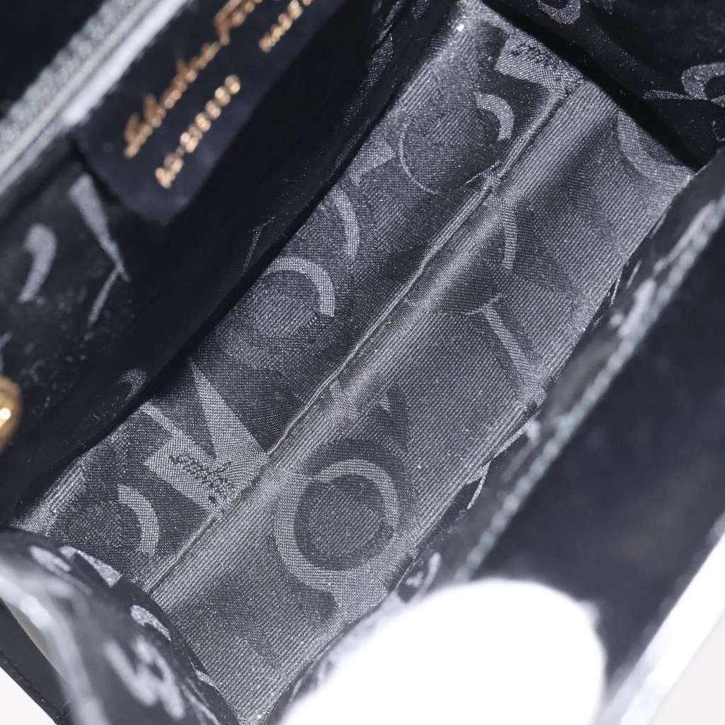 Salvatore Ferragamo Gancini handbag Black Good condition - Box View