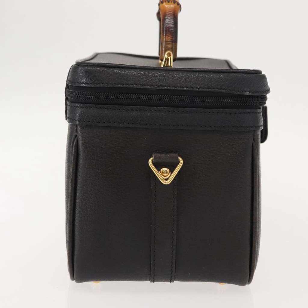 Gucci Vintage Bamboo Vanity Case Navy Leather Good condition - Model View