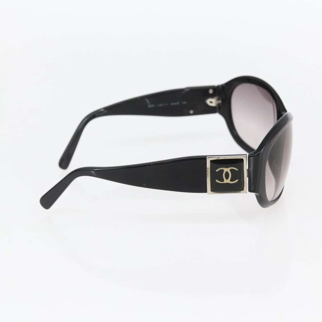Chanel Logo CC Sunglasses Black Plastic Good condition - Inside View