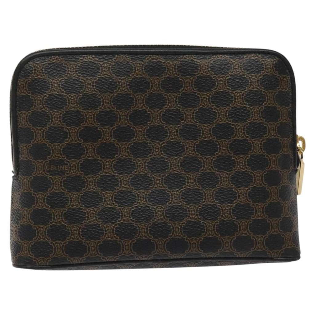 Celine Macadam Pochette Black Canvas Good condition - Back View