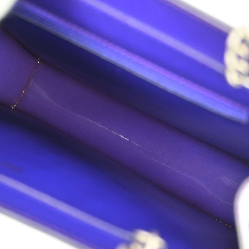 Chanel Vintage Holographic Chain Tote Purple Good condition - Inside View